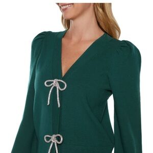 New Green bow cardigan